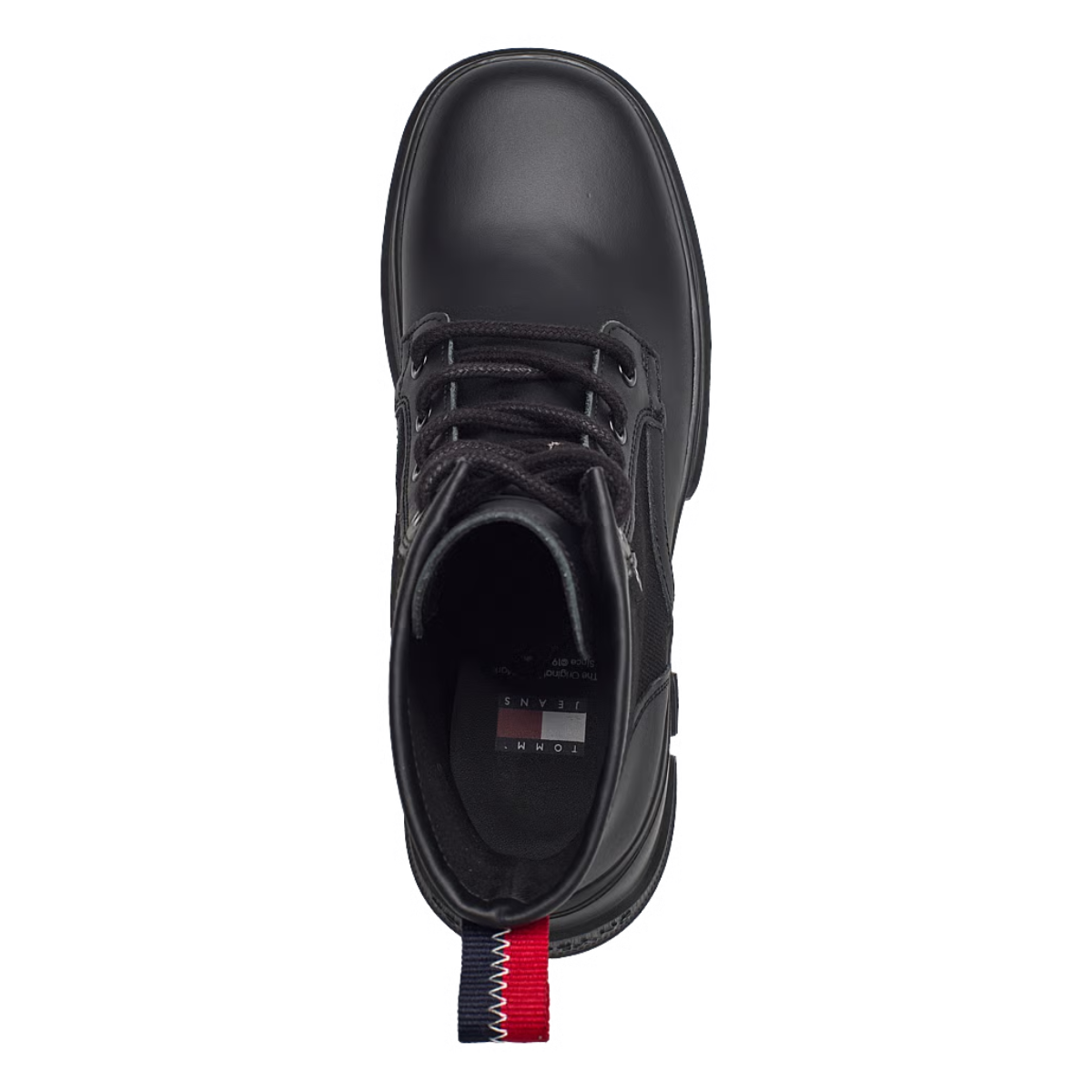 Tommy Hilfiger TJW CHUNKY LACE UP BOOT MIX MAT - BLK