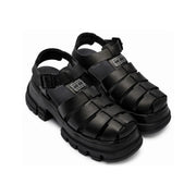 Tommy Hilfiger TJW FISHERMAN Leather Sandals Women - BLK - Black / 36