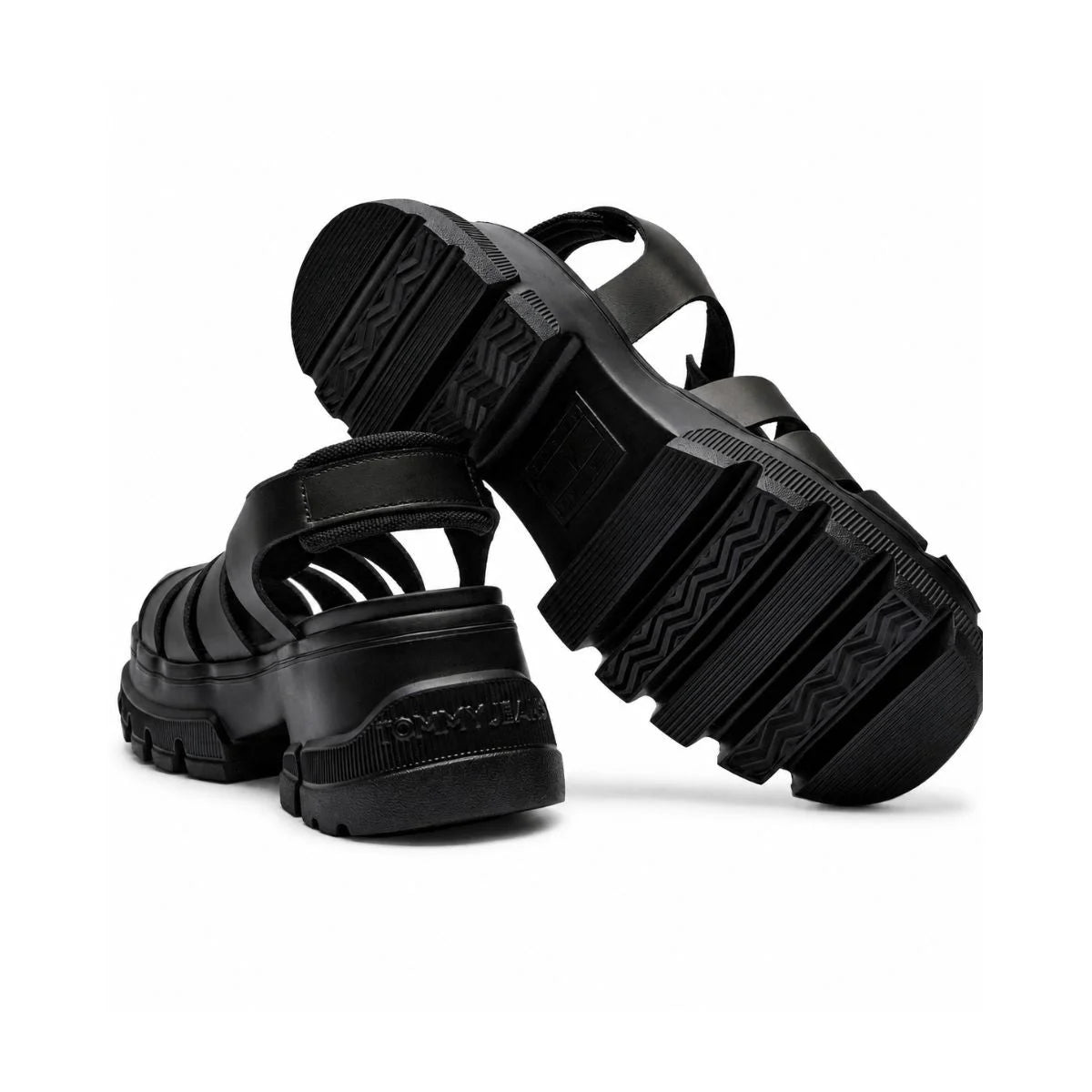 Tommy Hilfiger TJW FISHERMAN Leather Sandals Women - BLK