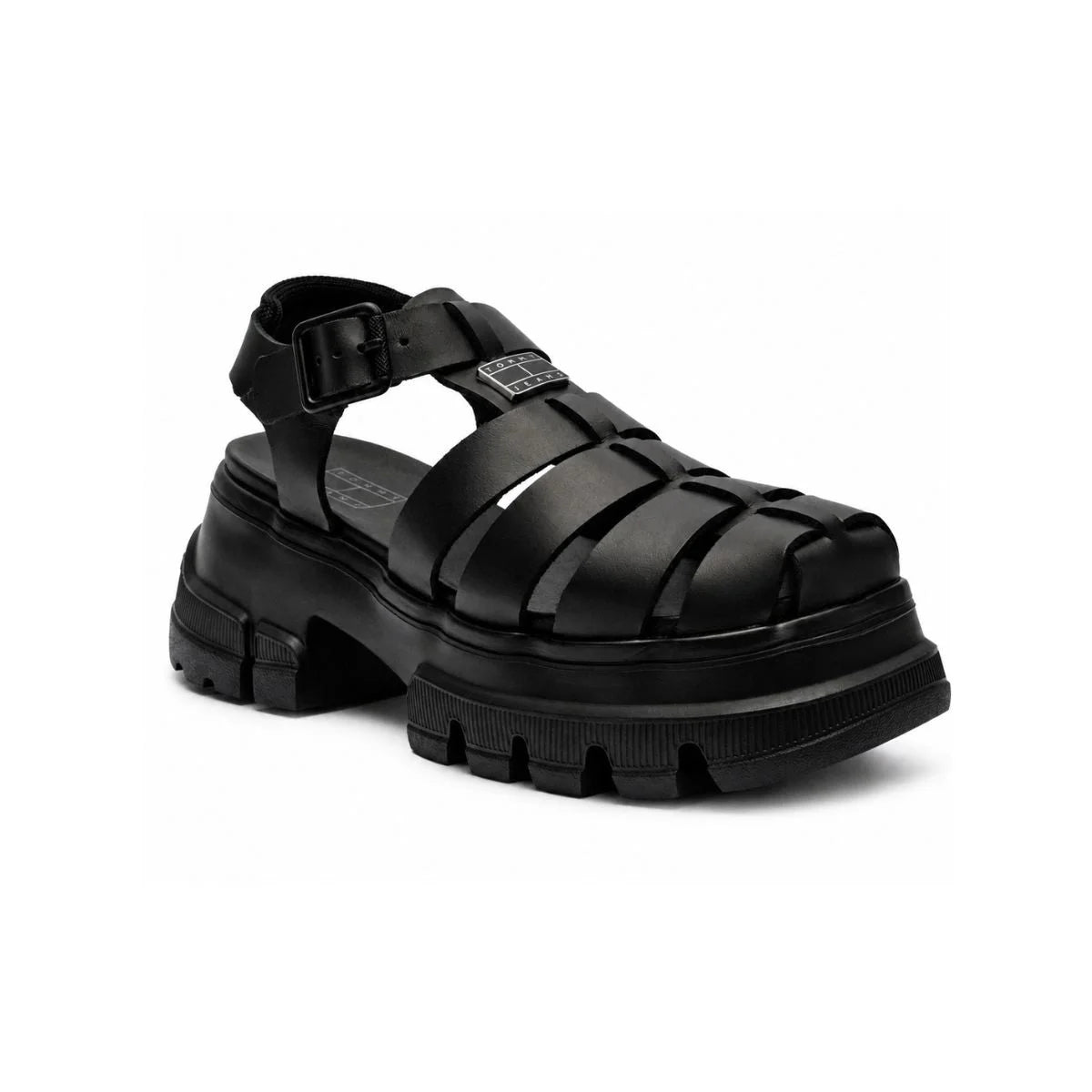 Tommy Hilfiger TJW FISHERMAN Leather Sandals Women - BLK