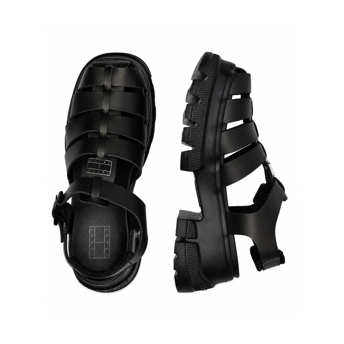 Tommy Hilfiger TJW FISHERMAN Leather Sandals Women - BLK