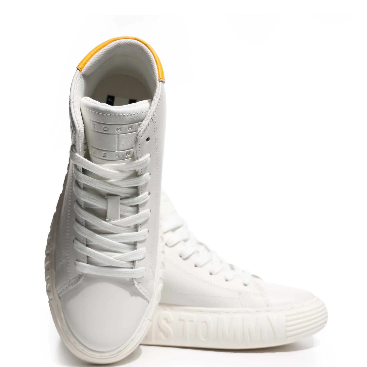 Tommy Hilfiger Tjw New Cupsole Leather Mc Sneakers Women - WHT - White / 40