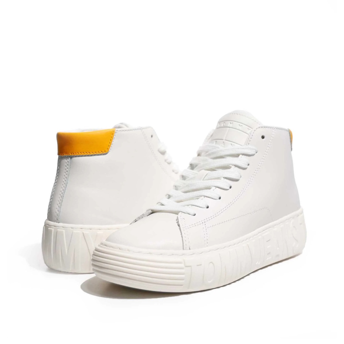 Tommy Hilfiger Tjw New Cupsole Leather Mc Sneakers Women - WHT - White / 40