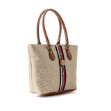 Tommy Hilfiger Travel Tote Bag for Women Jaden - BEGBRN - Beige/Brown