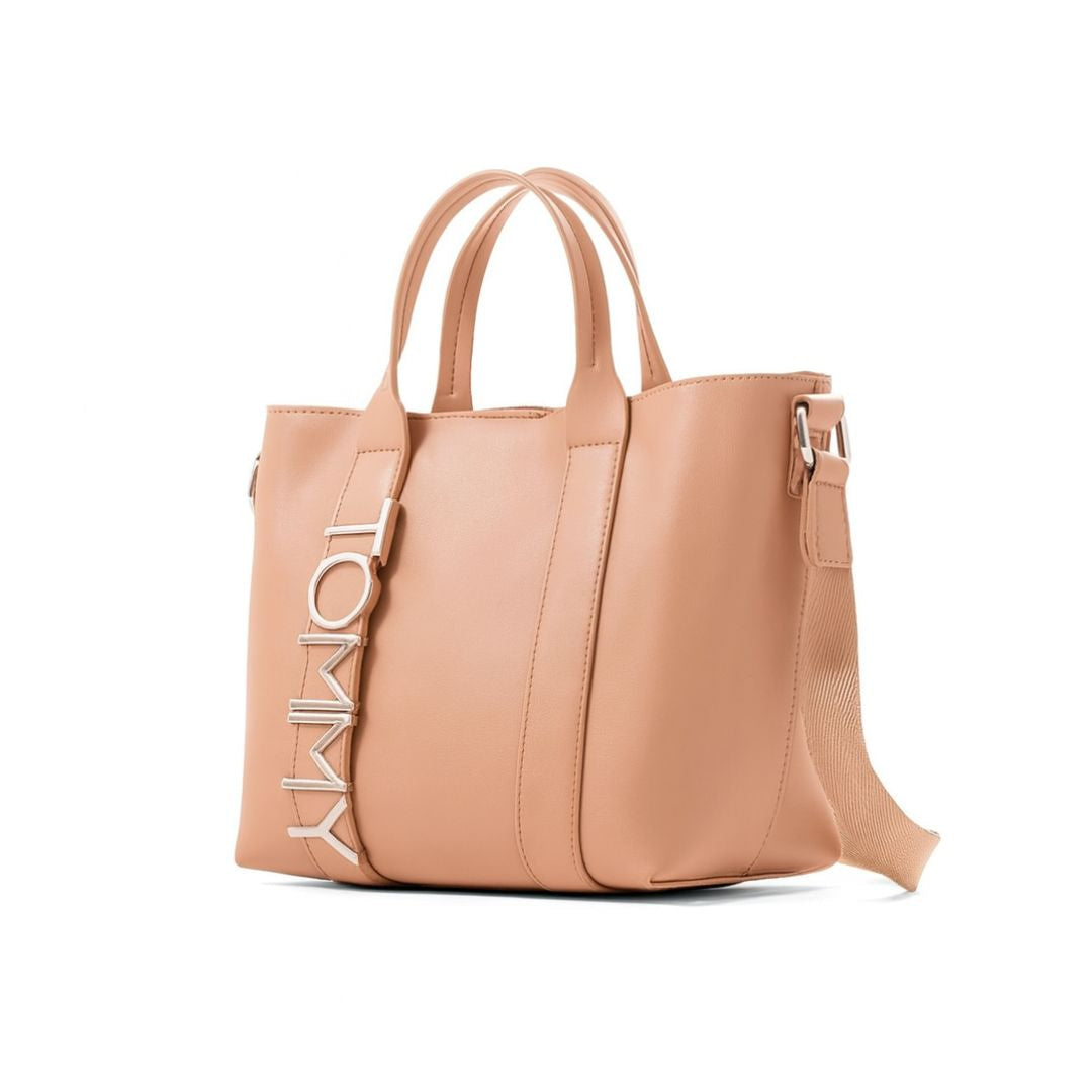 Tommy Jeans City Bold Mini Tote Bag - BEG - Beige