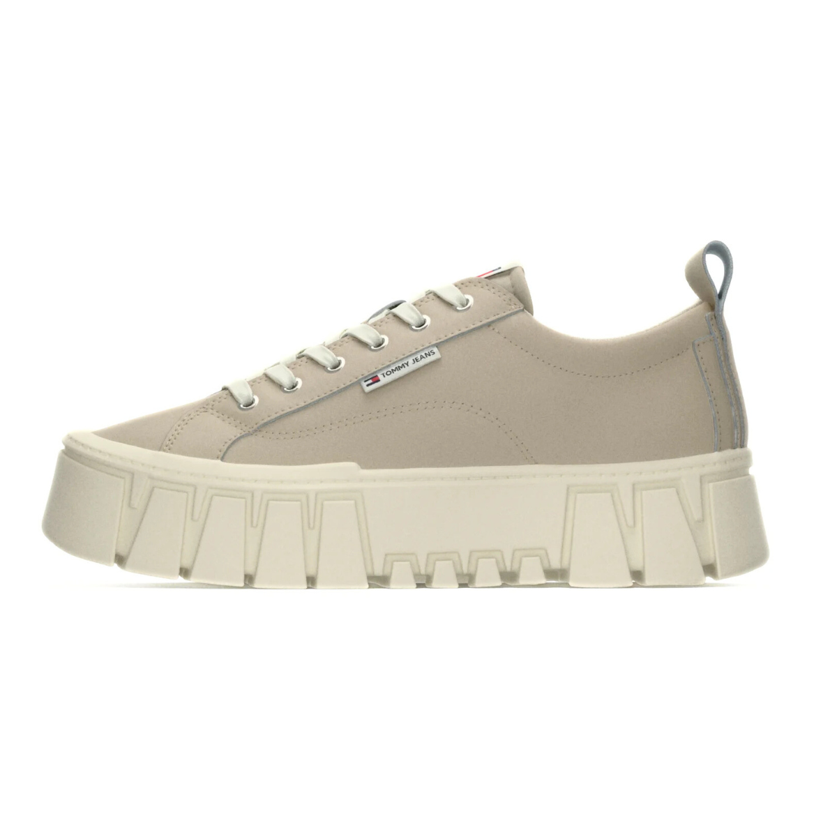 Tommy Jeans Cleat Platform Trainers With Leather - BEG