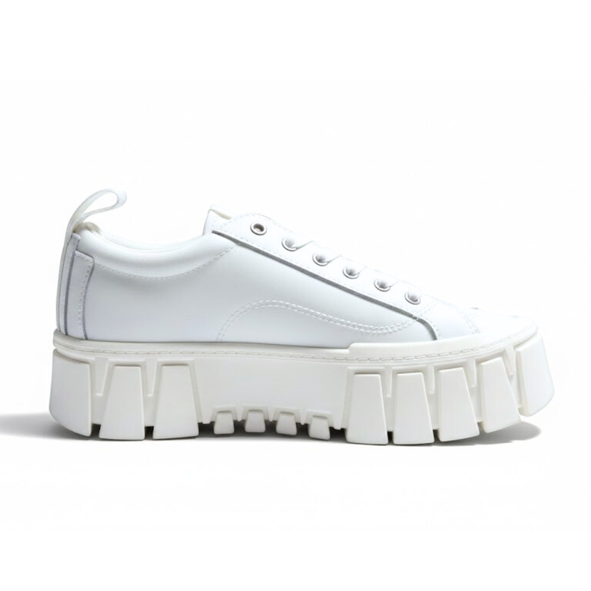 Tommy Jeans Cleat Platform Trainers With Leather - WHT