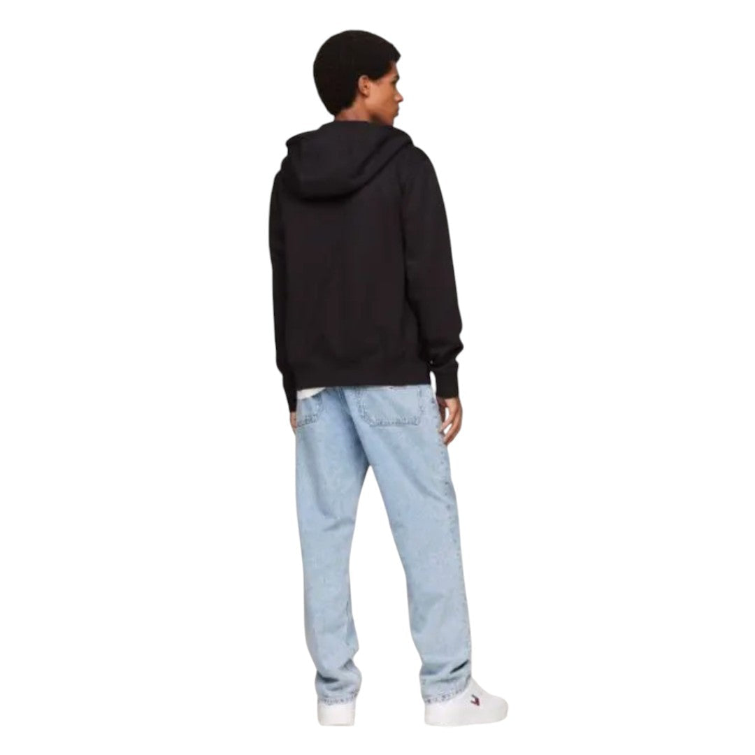 Tommy Jeans TJM Fleece Zip Thru Hoody Men DM0DM09592-BLK