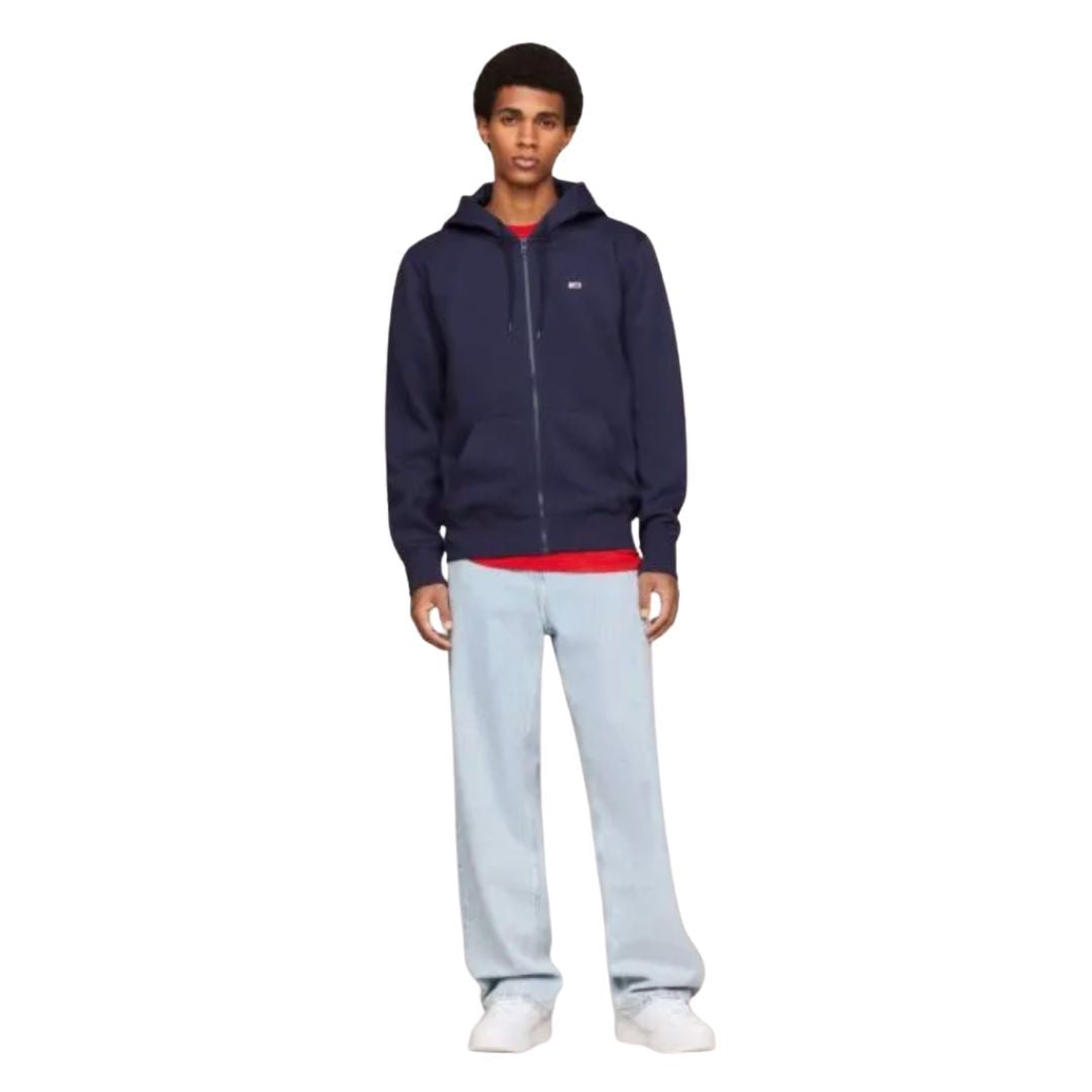 Tommy Jeans TJM Fleece Zip Thru Hoody Men DM0DM09592-NVY
