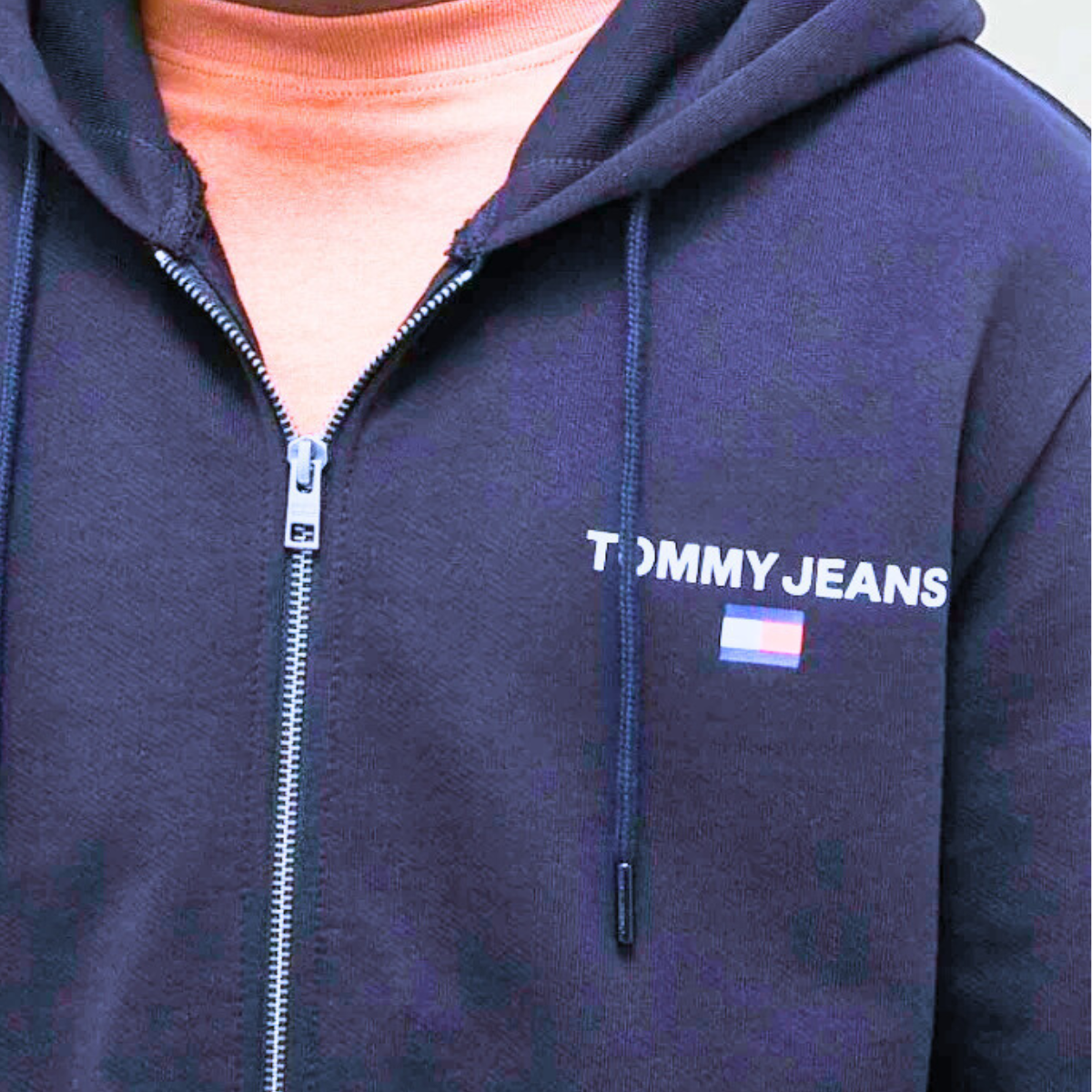 Tommy Jeans TJM Reg Entry Zip-Thru Hoodie DM0DM17783-NVY - Navy / 2XL
