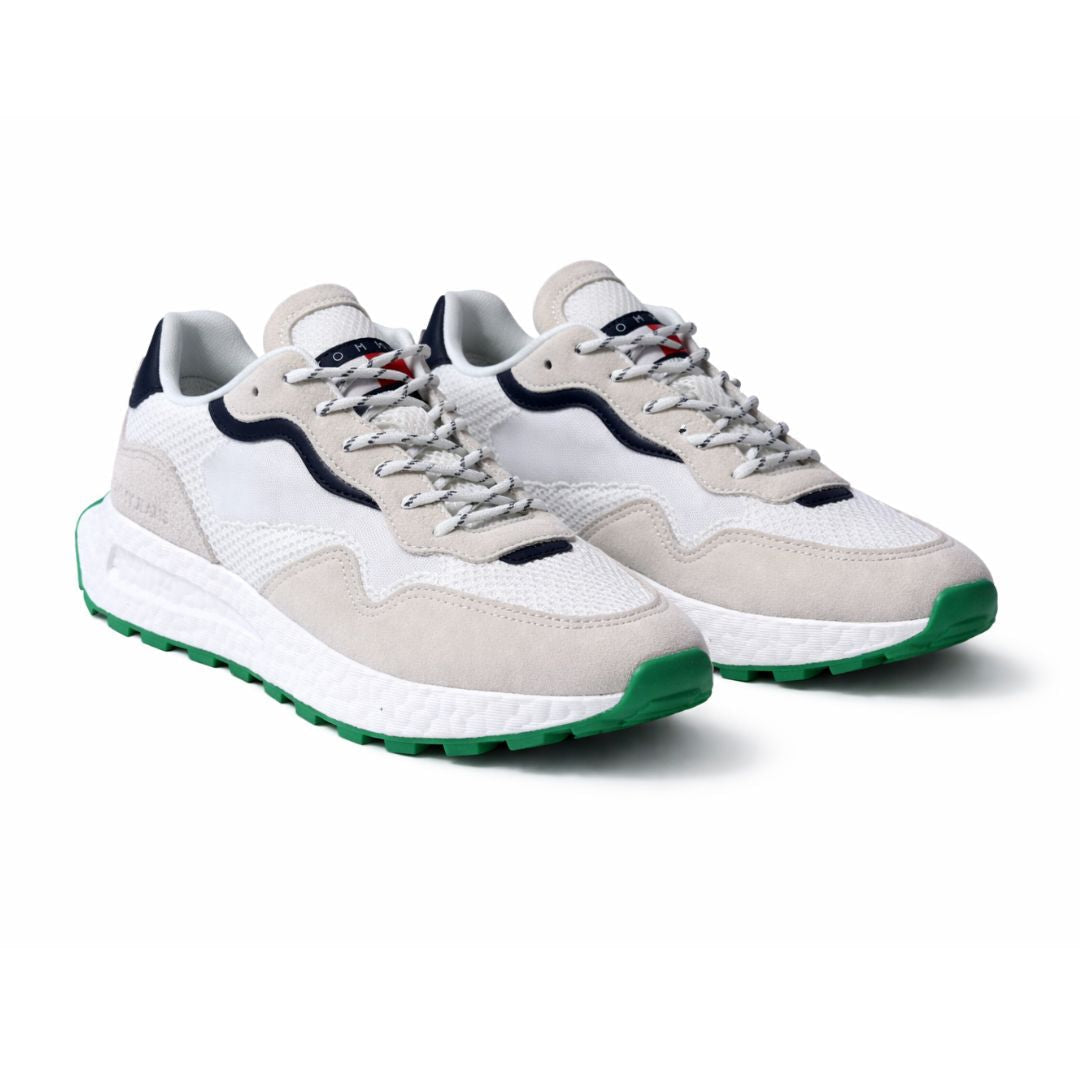 Tommy Jeans TJM Runner Mix Material EM0EM01259-WHTGRN - White-Green / 40
