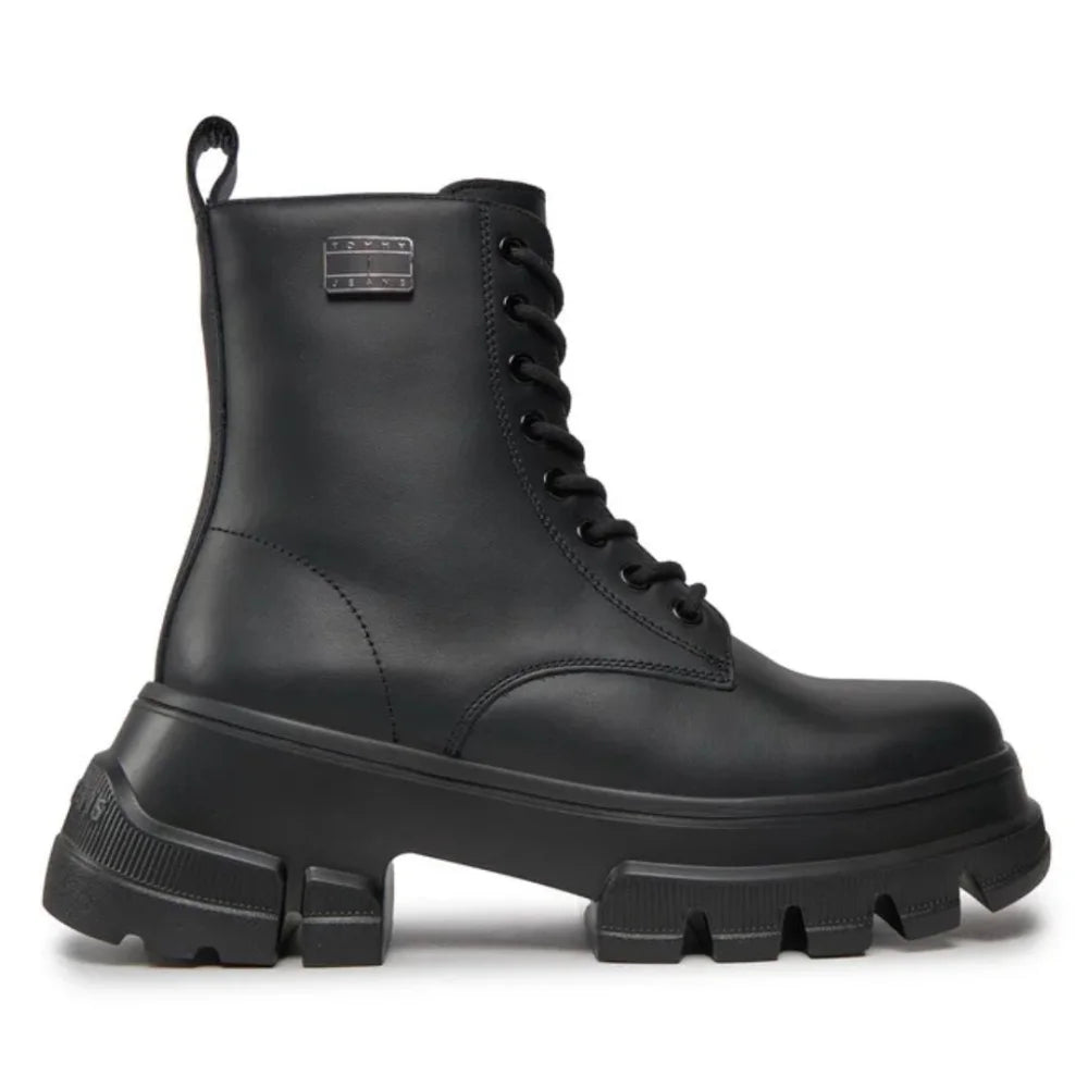 Tommy Jeans TJW Chunky Leather Boot EN0EN02503-BLK - Black / 38