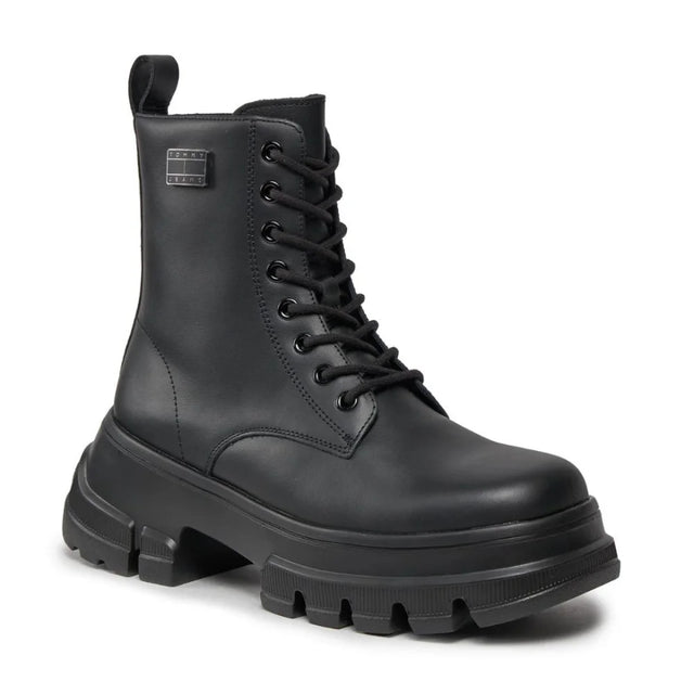 Tommy Jeans TJW Chunky Leather Boot EN0EN02503-BLK - Black / 38