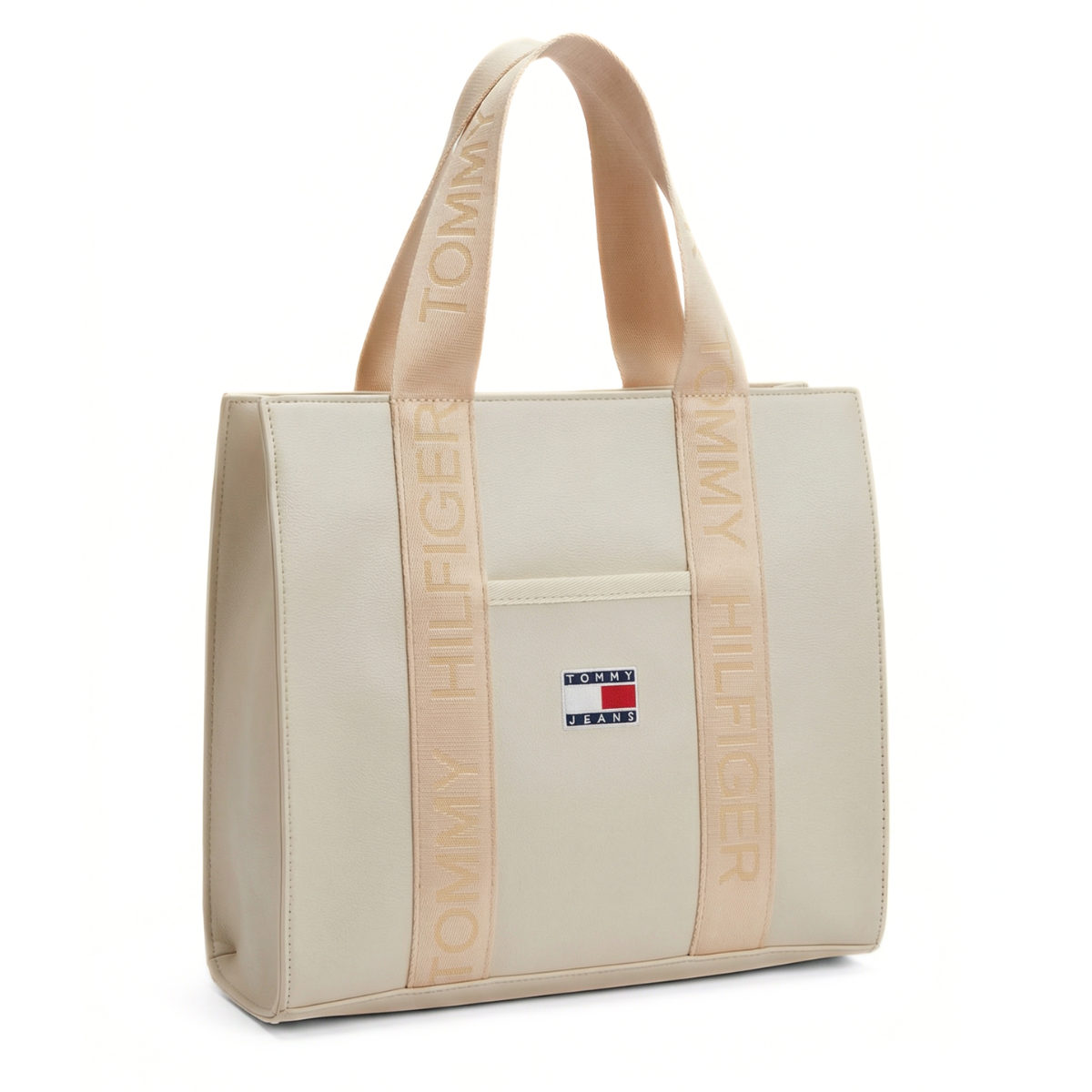 Tommy Jeans TJW ESS Daily Tote Leather Handbag women - BEG - Beige