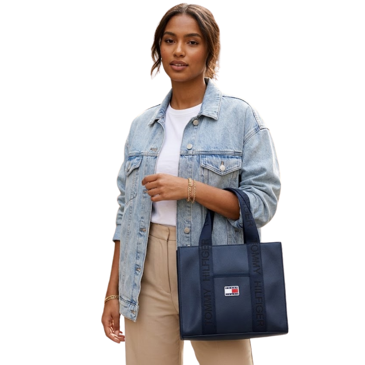 Tommy Jeans TJW ESS Daily Tote Leather Handbag women - NVY - Navy