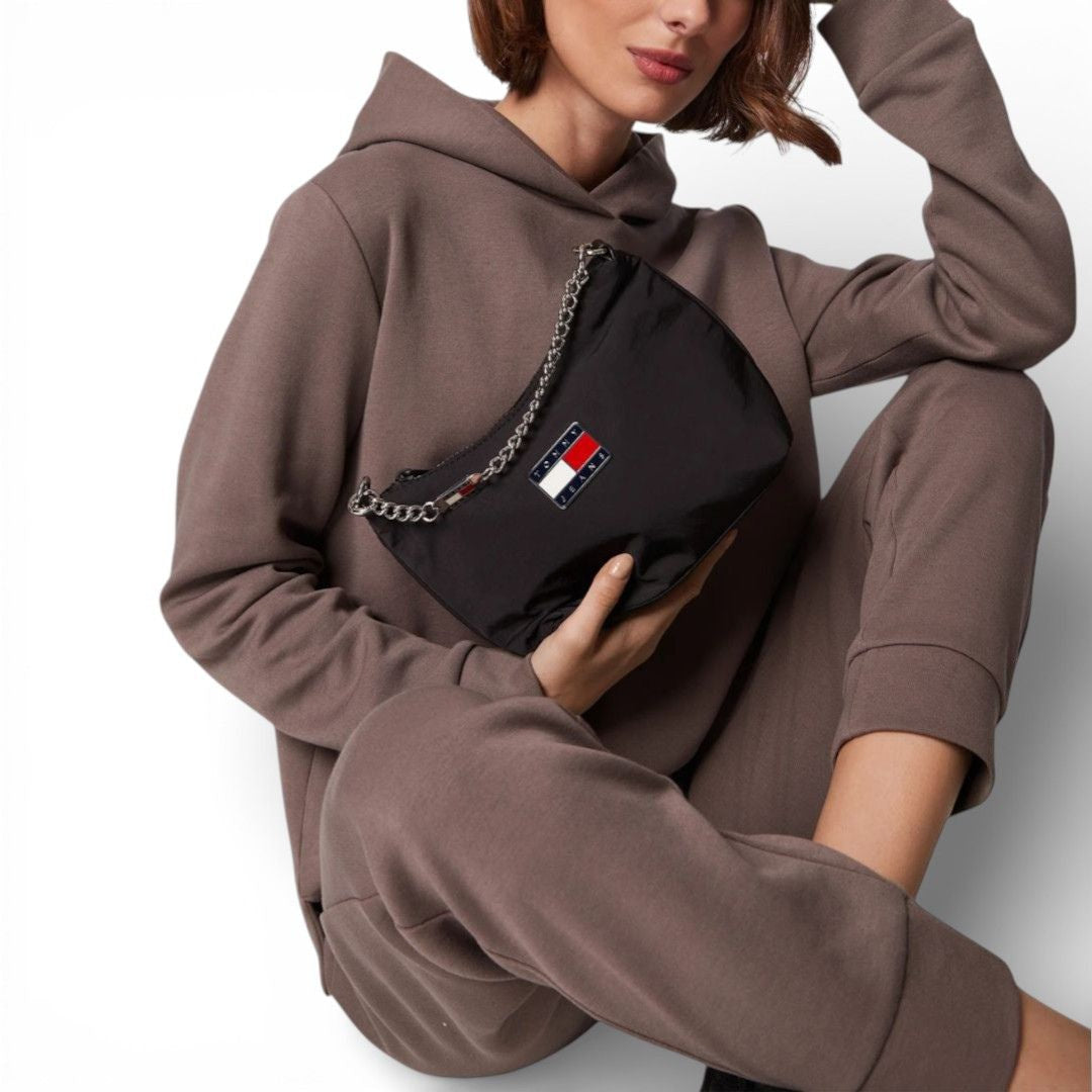 Tommy Jeans TJW Summer Nylon Shoulder Bag AW0AW11839-BLK - Black