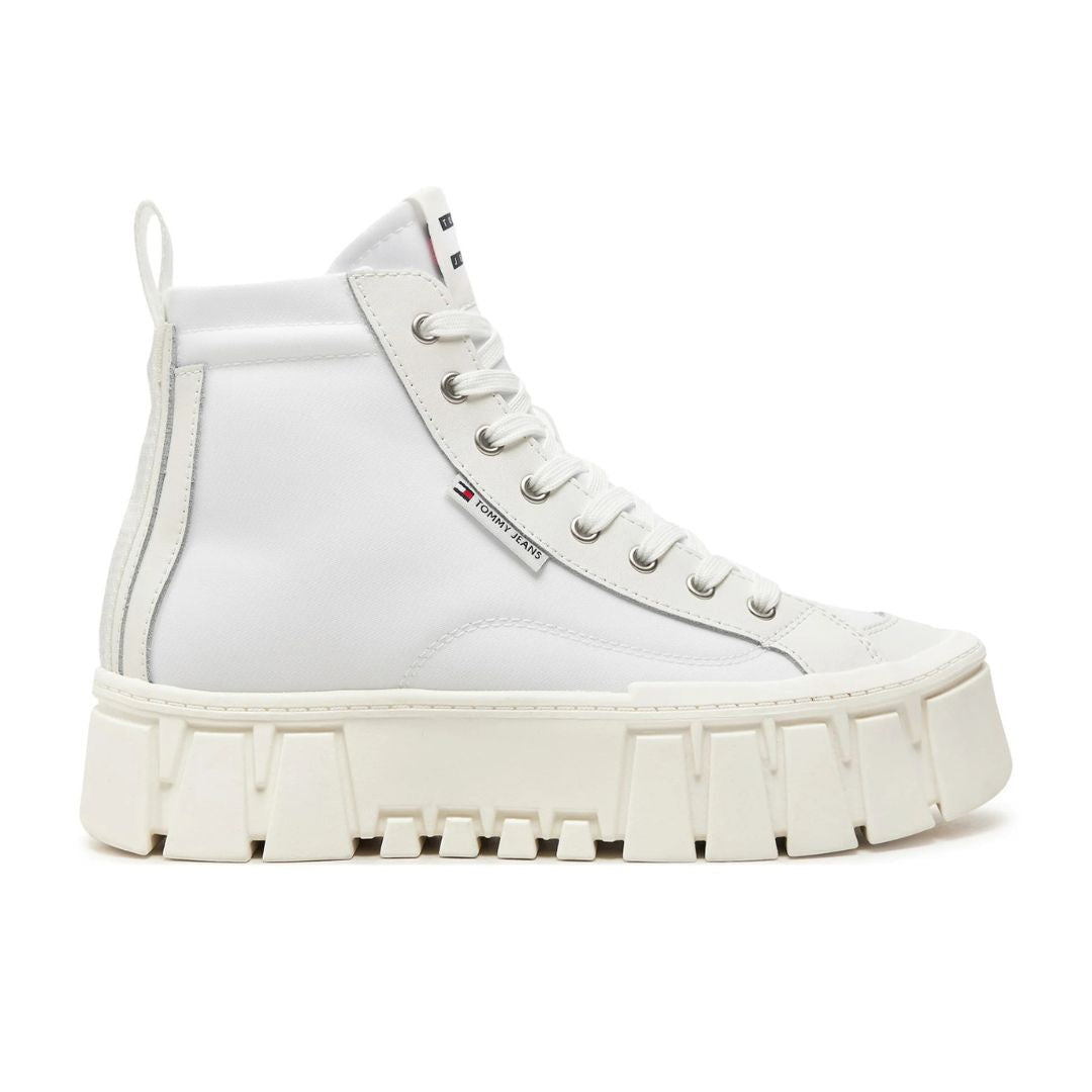 Tommy Jeans TJW Vulc Flatform Mc Mix Media Sneakers EN0EN02570-WHT