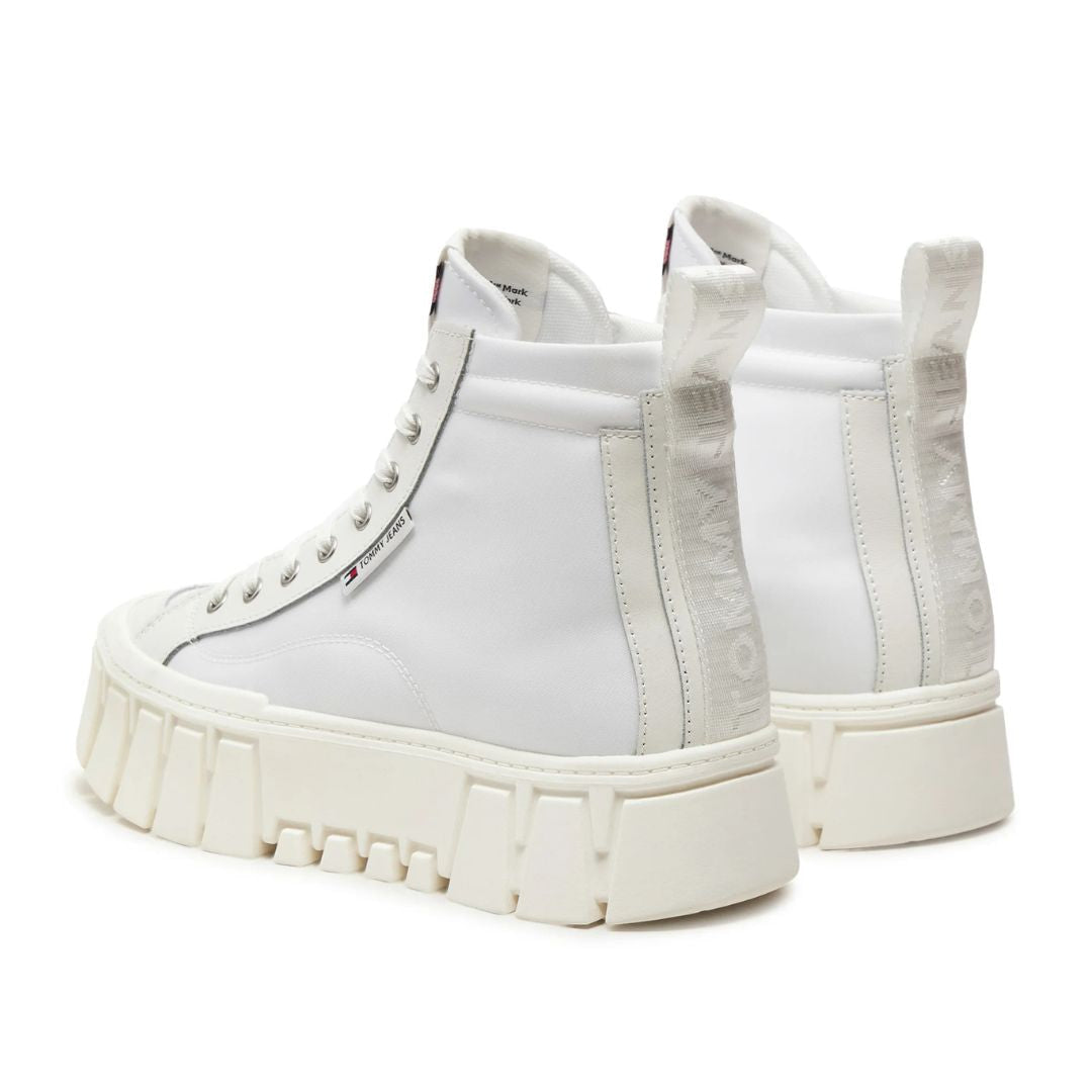 Tommy Jeans TJW Vulc Flatform Mc Mix Media Sneakers EN0EN02570-WHT