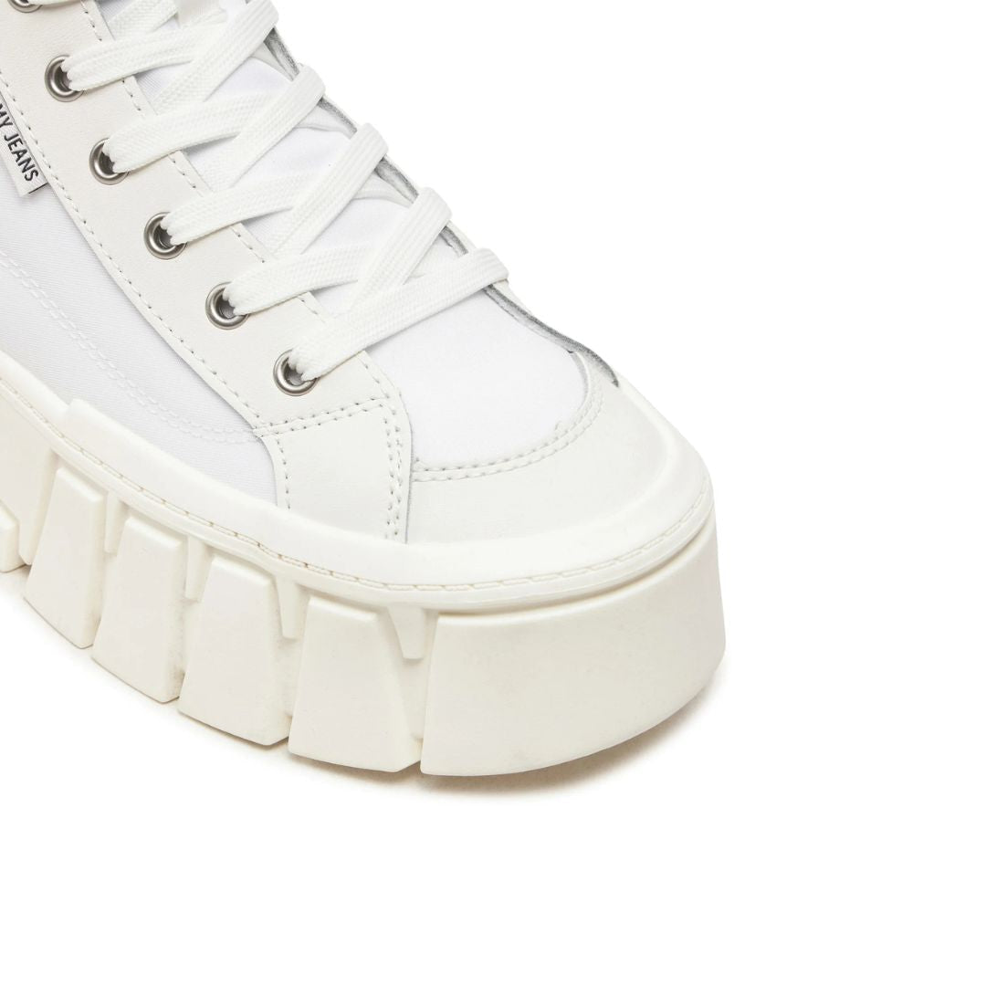 Tommy Jeans TJW Vulc Flatform Mc Mix Media Sneakers EN0EN02570-WHT