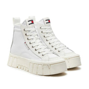Tommy Jeans TJW Vulc Flatform Mc Mix Media Sneakers EN0EN02570-WHT - White / 35