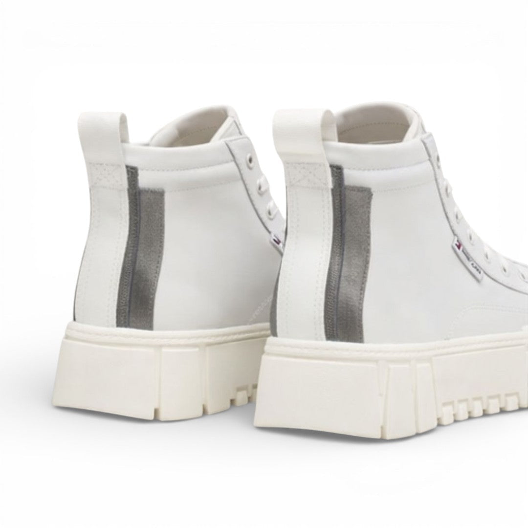 Tommy Jeans TJW Vulc Flatform Mc Mix Media Sneakers EN0EN02727-WHTSLV