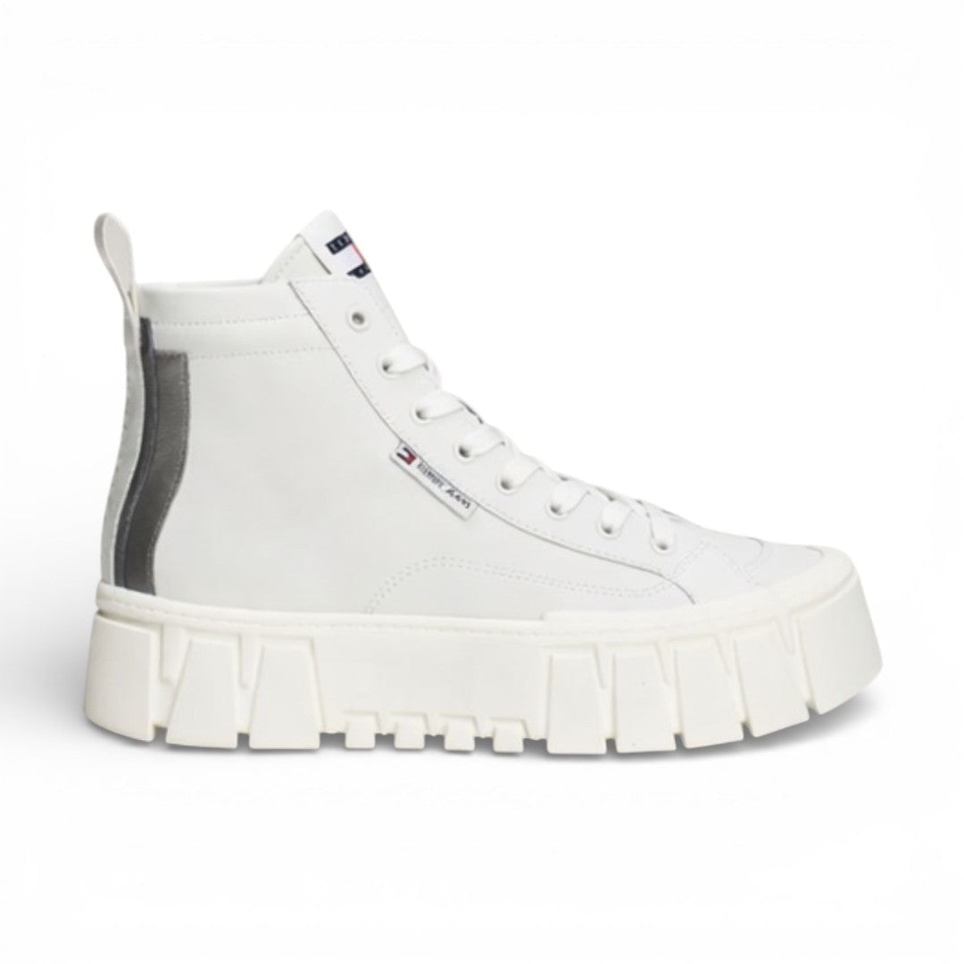 Tommy Jeans TJW Vulc Flatform Mc Mix Media Sneakers EN0EN02727-WHTSLV