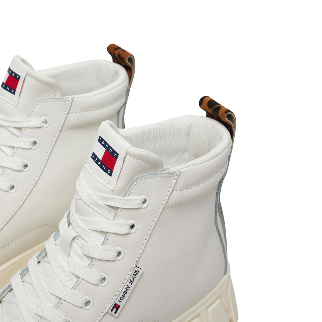 Tommy Jeans TJW Vulc Flatform Mc Mix Media Sneakers EN0EN02858-WHTFUR