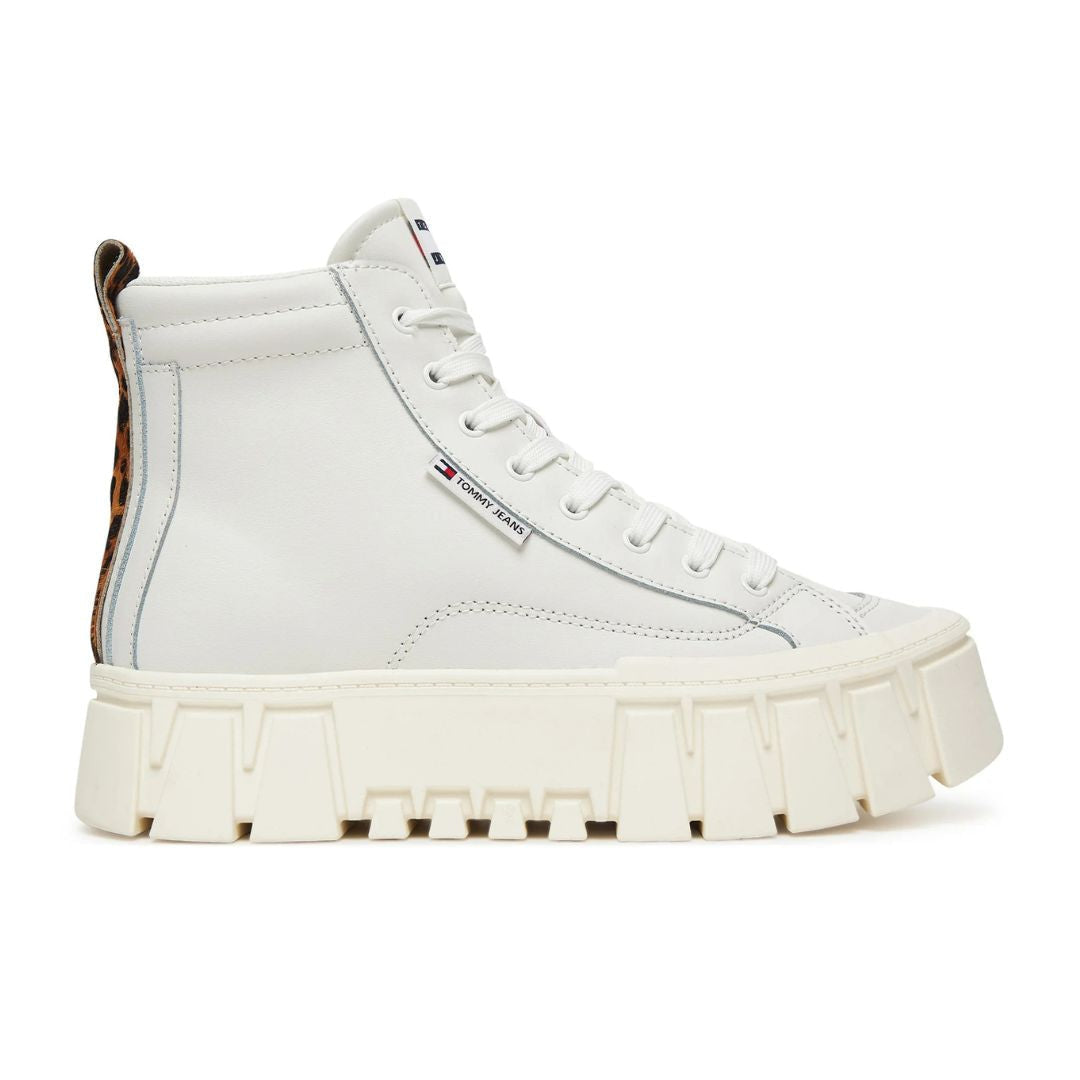 Tommy Jeans TJW Vulc Flatform Mc Mix Media Sneakers EN0EN02858-WHTFUR