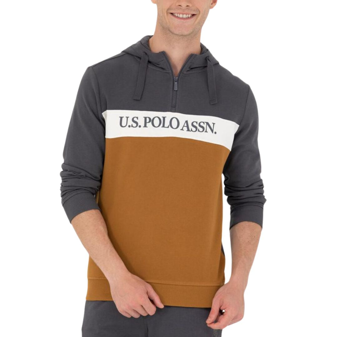 U.S. POLO ASSN. Anthracite Hoddies Men 50274052-VR006 - Gray/ Tan / M