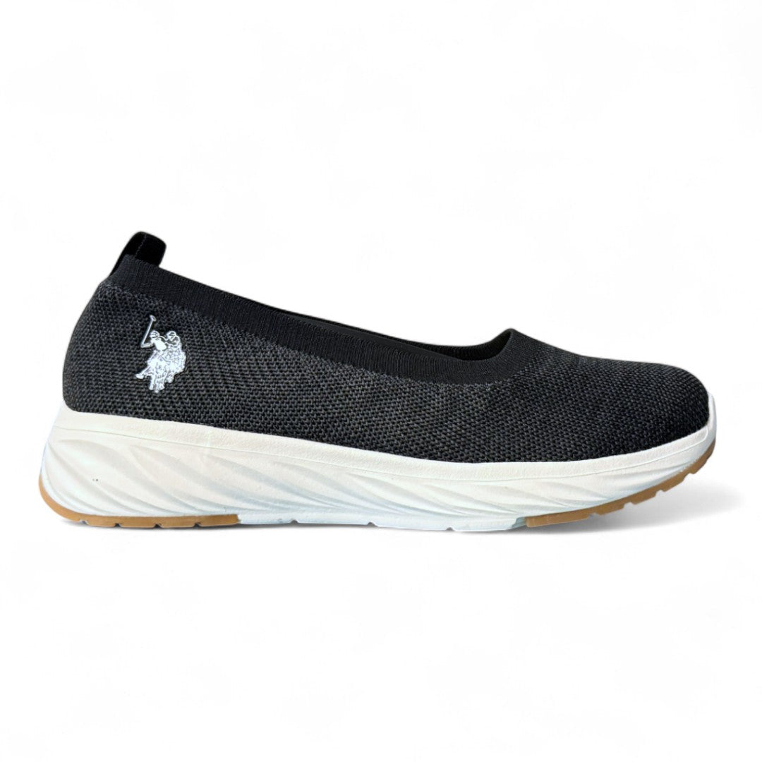 U.S. POLO ASSN. Ballerina Slip-On Sneakers Women - BLK - Black / 36.5