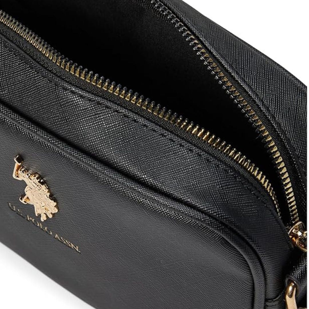 U.S. POLO ASSN. Classic Zip Crossbody Bag Women - BLK - Black