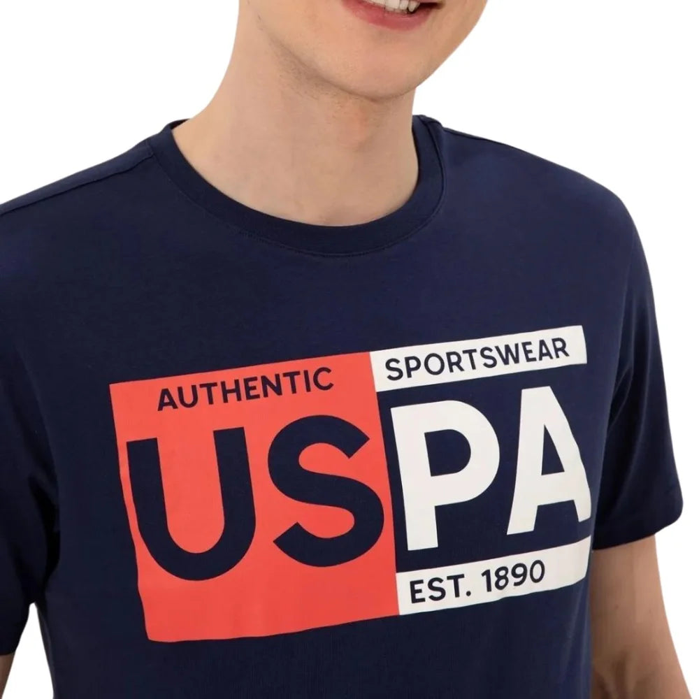 U.S. POLO ASSN. Crew Neck Logo T-Shirt Men 1358325-NVY