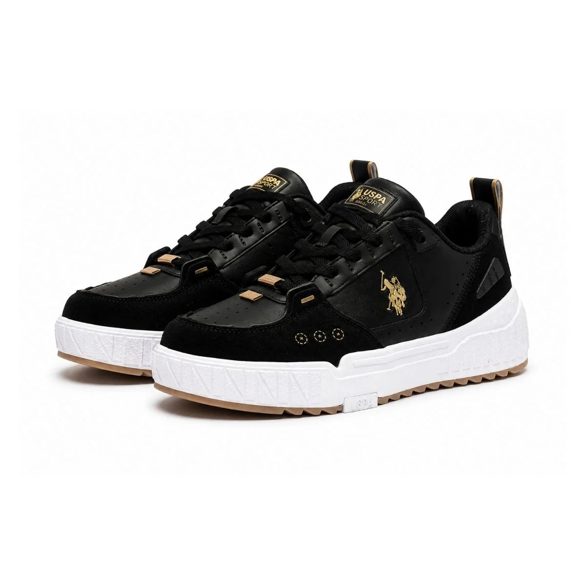 U.S. POLO ASSN Dance Sneakers Men - BLK - Black / 38.5