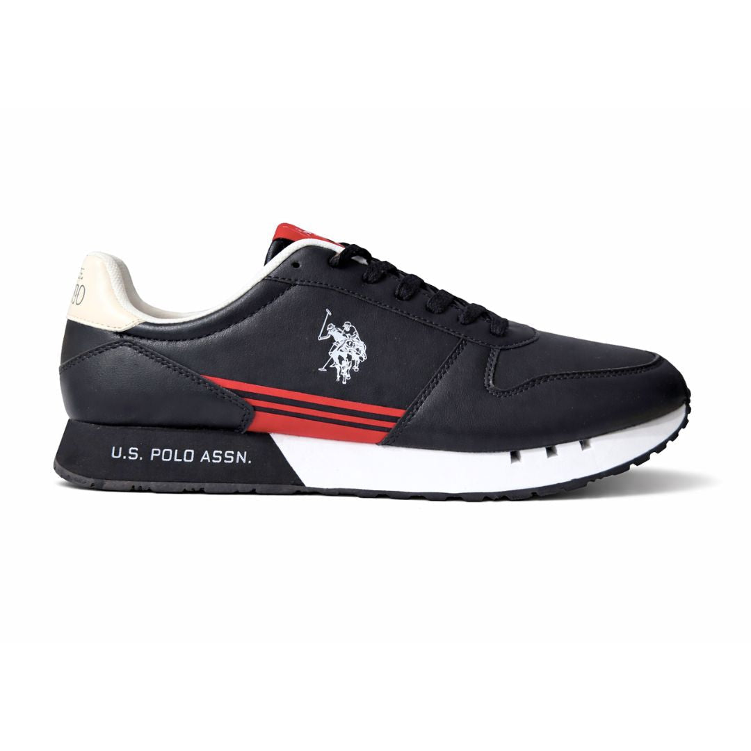 U.S. POLO ASSN. JAKE Leather Sneakers Men - BLK - Black / 40