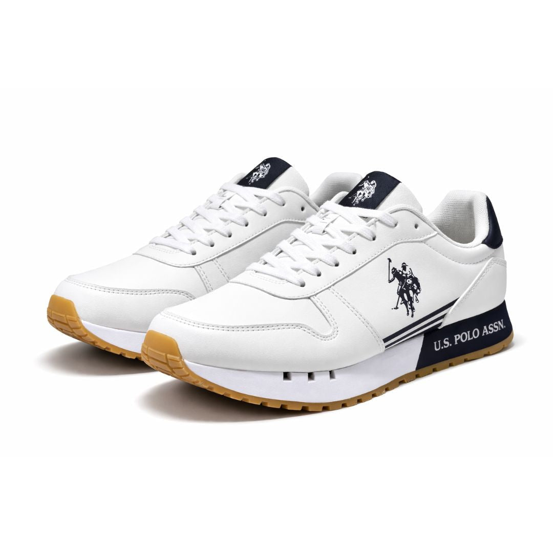 U.S. POLO ASSN. JAKE Leather Sneakers Men - WHT - White / 40