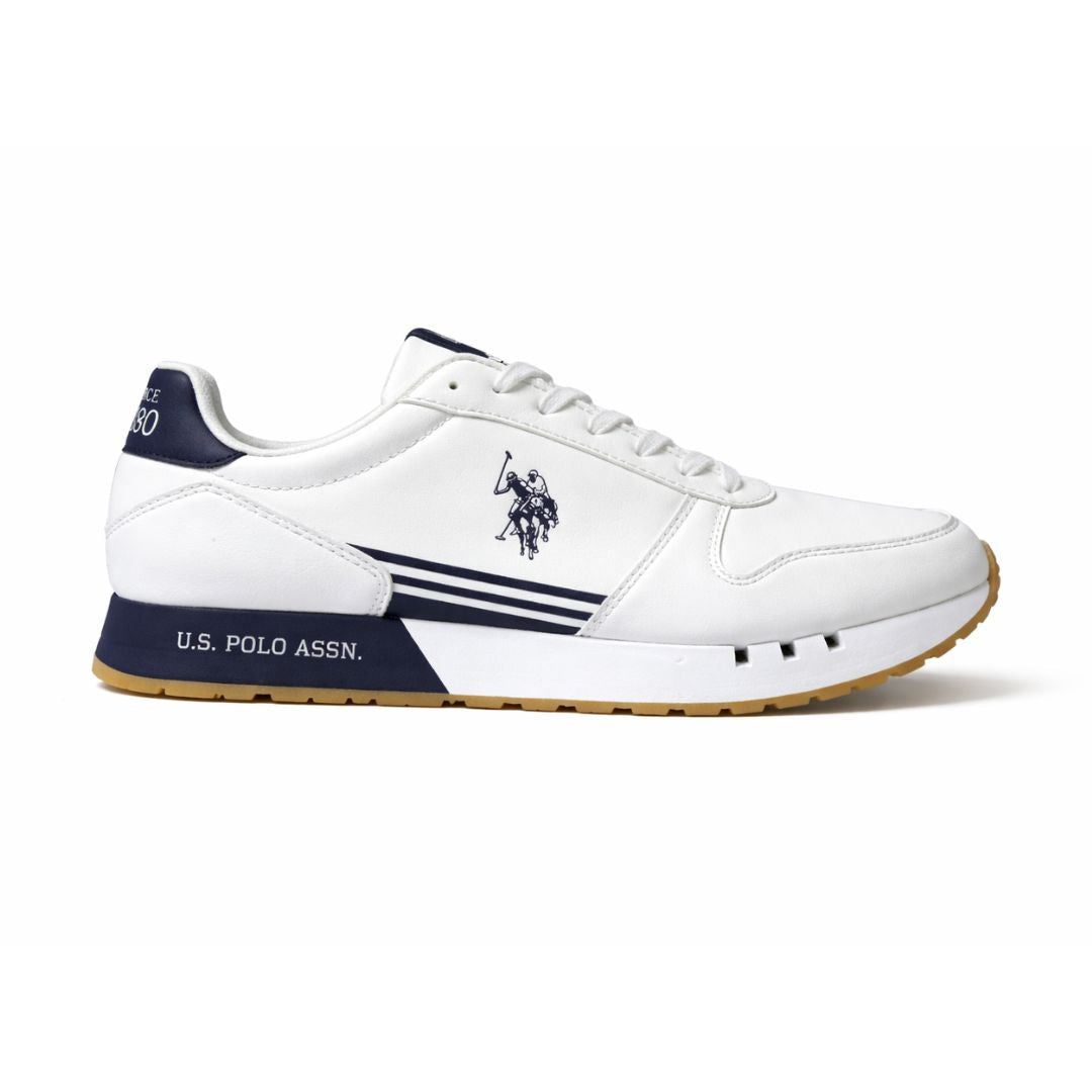 U.S. POLO ASSN. JAKE Leather Sneakers Men - WHT - White / 40