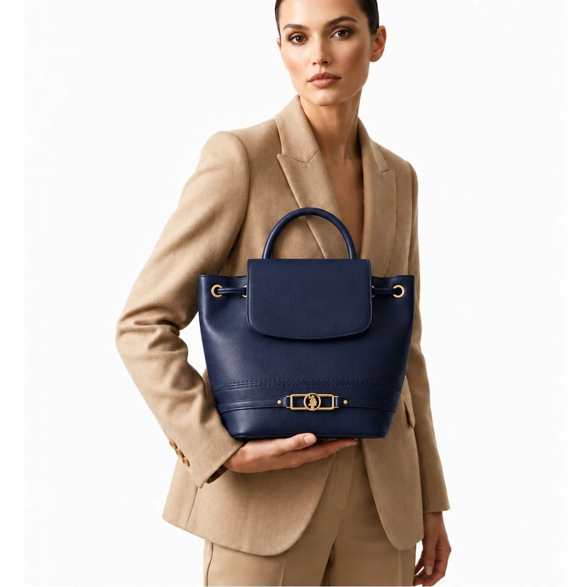 U.S. POLO ASSN. large smooth Backpack Women - NVY - Navy