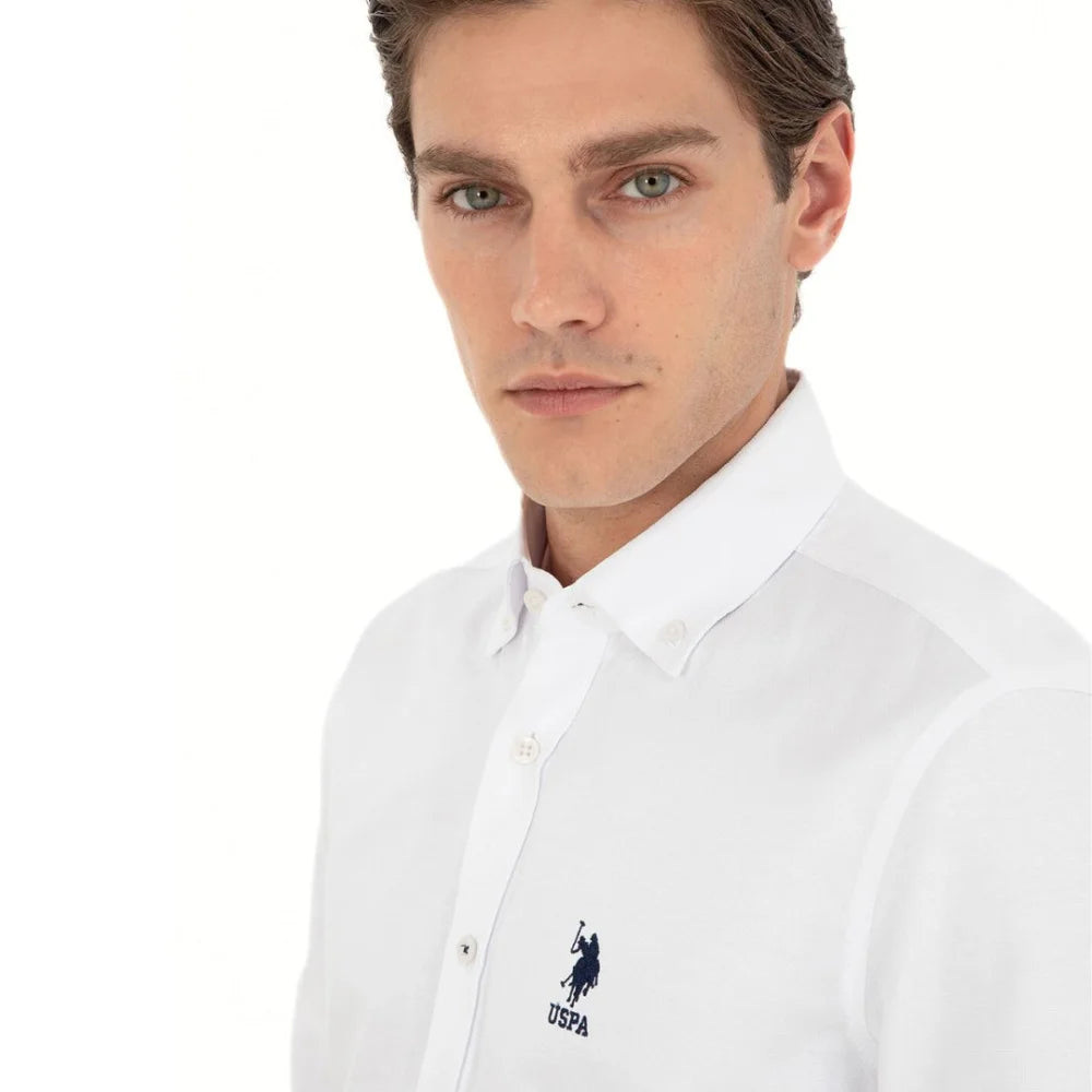 U.S. POLO ASSN. Long Sleeve Basic Shirt Men 13739874-WHT