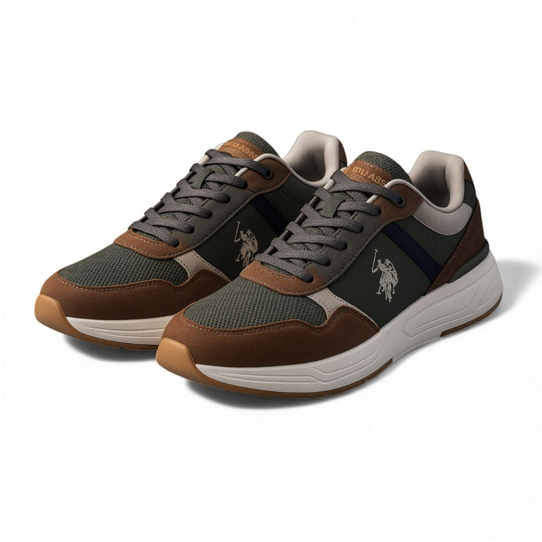 U.S. POLO ASSN. MARIO 3FS Sneakers Men - TANOLV - Tan/ Green / 40