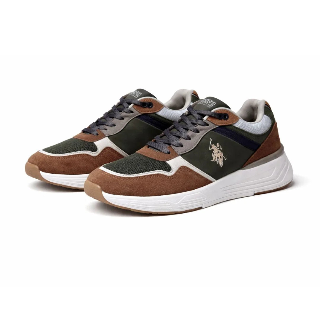 U.S. POLO ASSN. MARIO 3FS Sneakers Men - TANOLV - Tan/ Green / 40