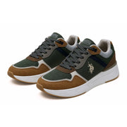 U.S. POLO ASSN. MARIO 3FS Sneakers Men - TANOLV - Tan/ Green / 40