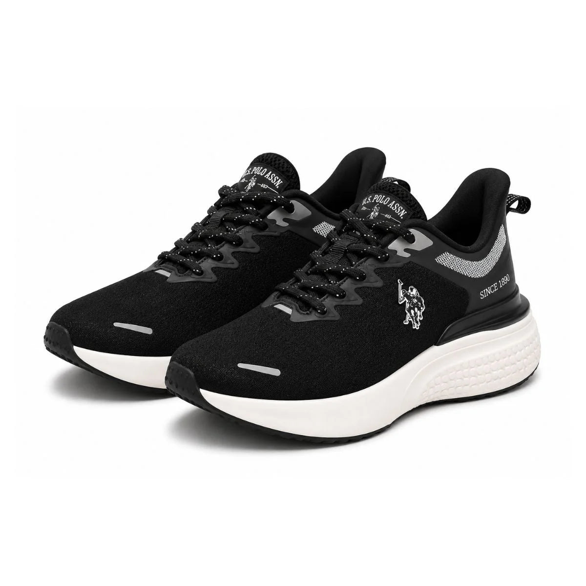 U.S. POLO ASSN. Retro Sneakers Women 485-301- BLK - Black / 34