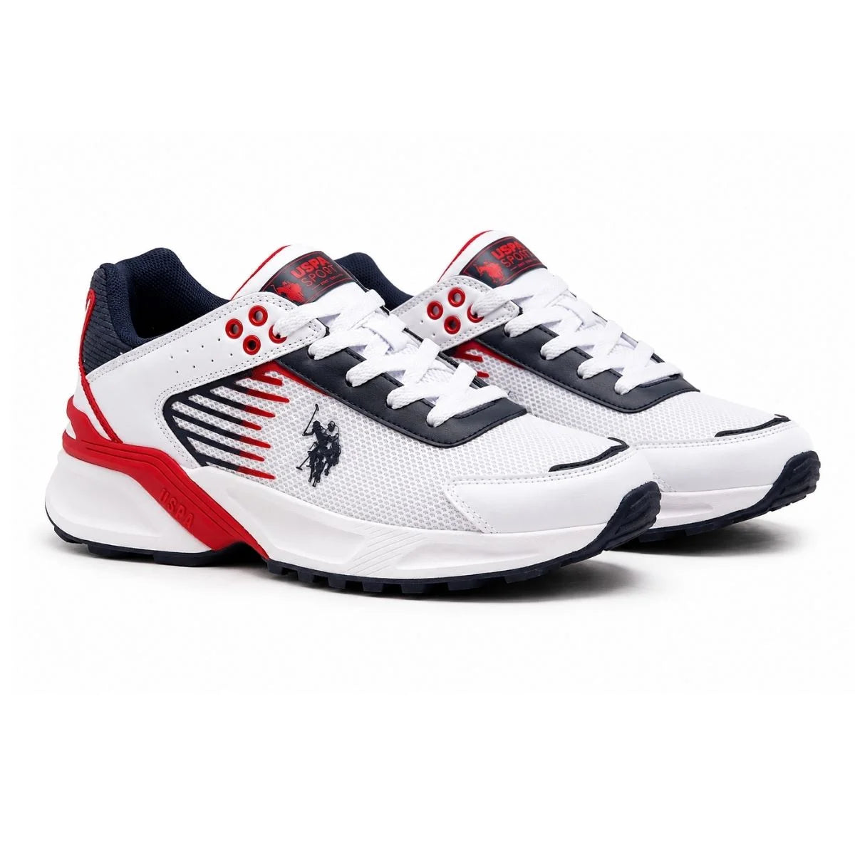 U.S. POLO ASSN RICK Sneakers Men -WHTRED - White-Red / 38.5