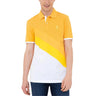 U.S. POLO ASSN. Short Sleeve Striped Front Knit Polo Shirt Men - WHTYEL - M / White/ Yellow