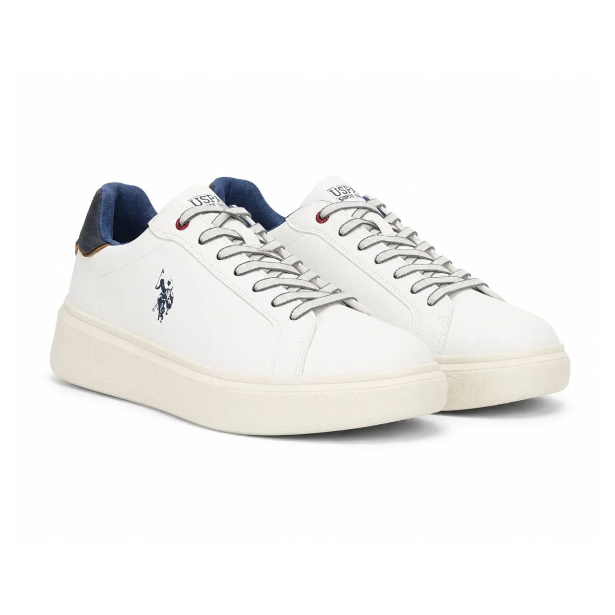 U.S. POLO ASSN. SMID GLB 5PR Sneaker Men - WHTBLK - White - Black / 41