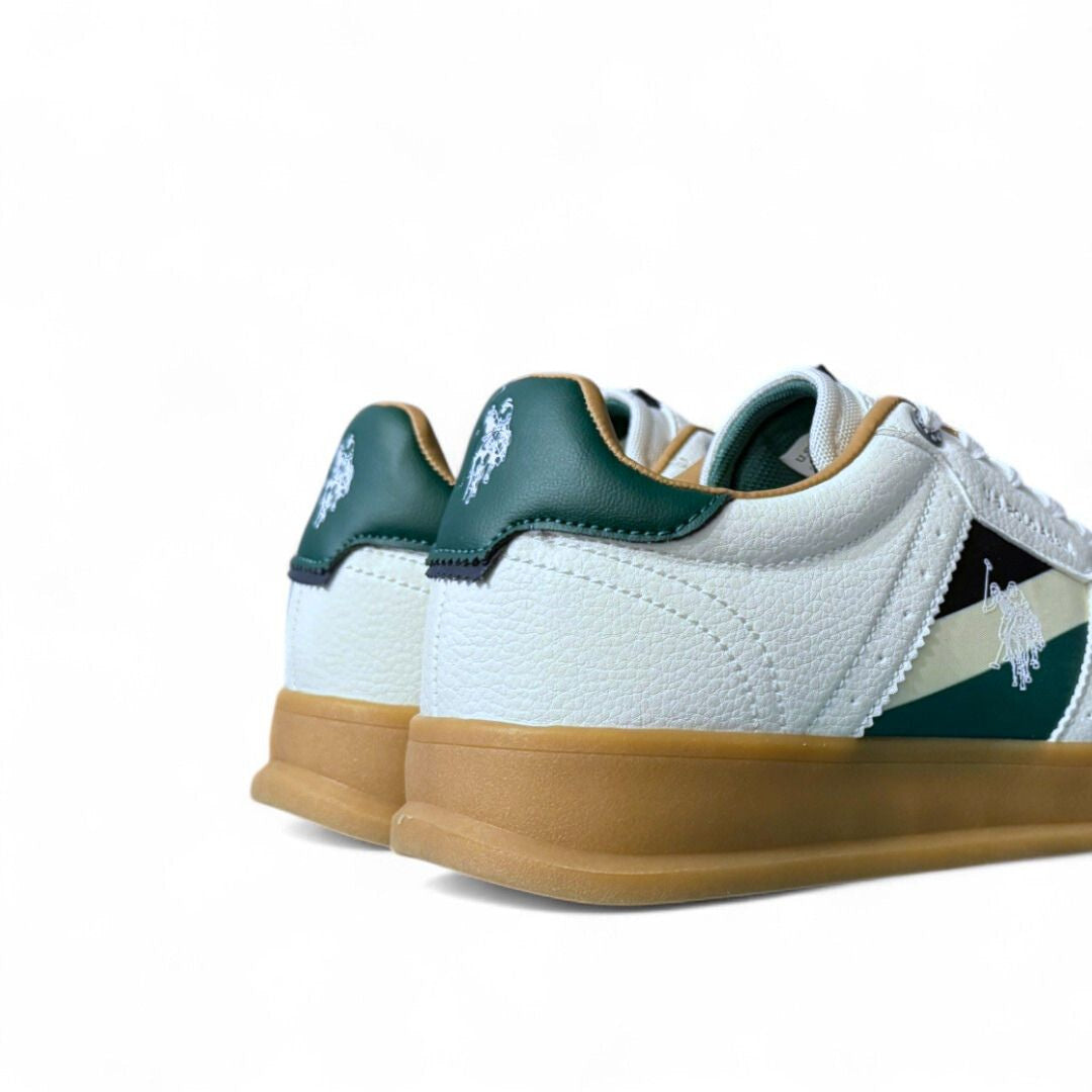 U.S. POLO ASSN. Strip Flag Sneakers - WHTGRN