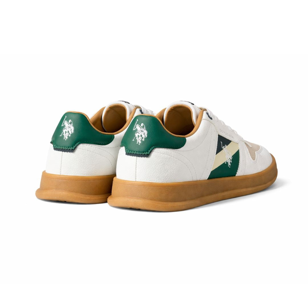 U.S. POLO ASSN. Strip Flag Sneakers - WHTGRN
