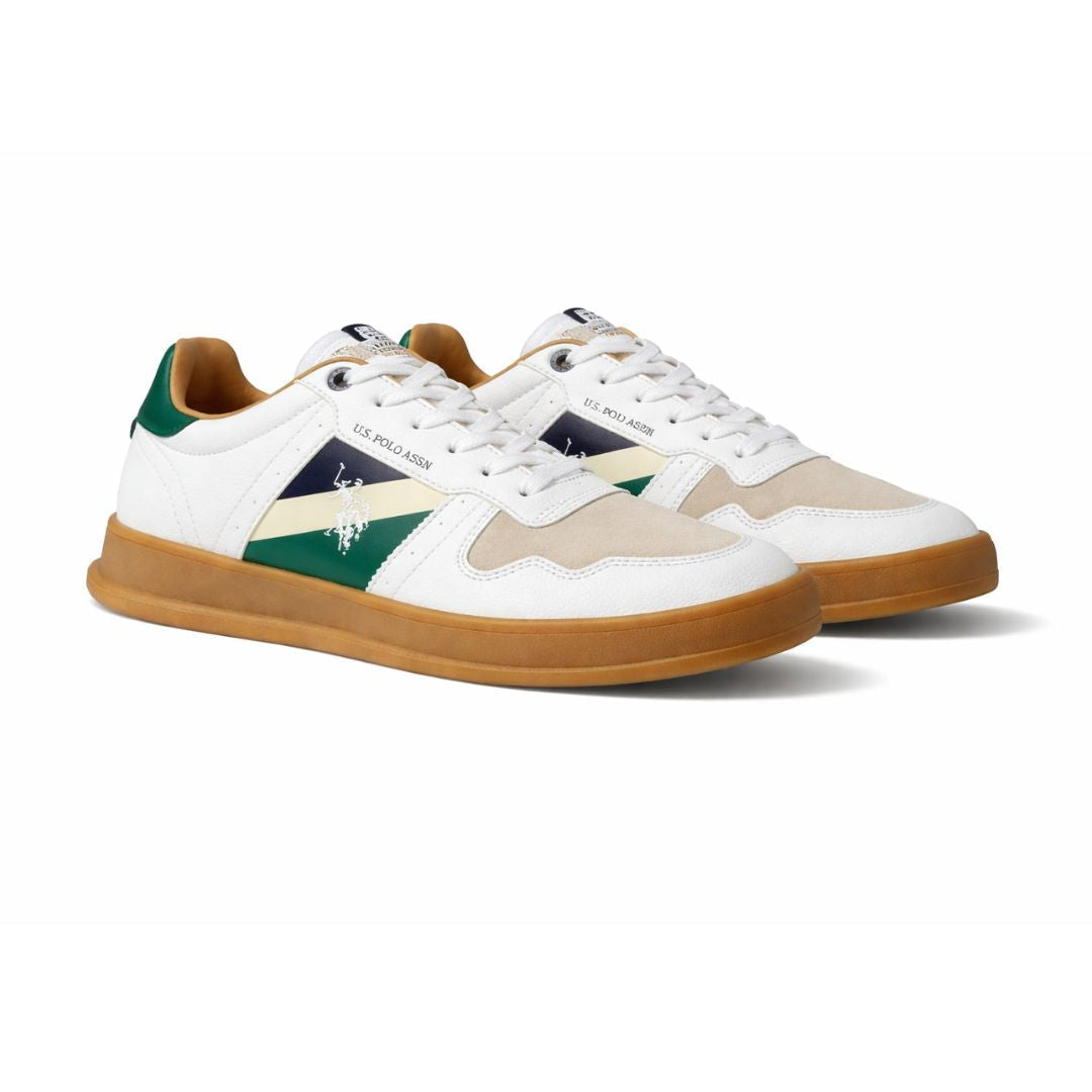 U.S. POLO ASSN. Strip Flag Sneakers - WHTGRN