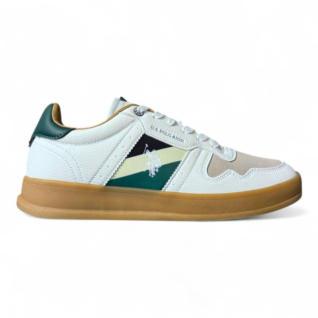 U.S. POLO ASSN. Strip Flag Sneakers - WHTGRN