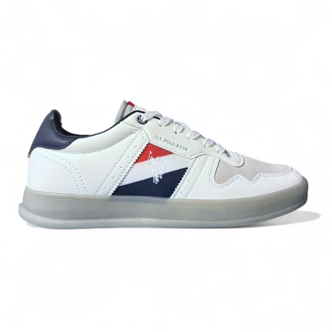 U.S. POLO ASSN. Strip Flag Sneakers - WHTNVY - White/ Navy / 39